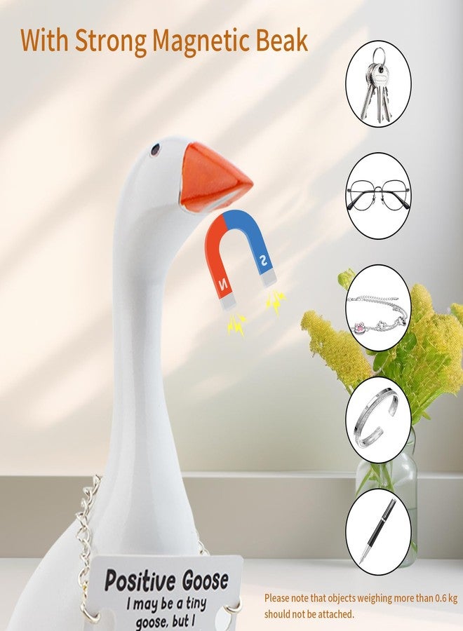 OOXYG Desk Goose Magnetic Goose Key Holder Cute House Warming Gifts New Home Christmas Table Decorations Office Decor for Women Desktop Goose 7 inch Gifts for Women - Image 4